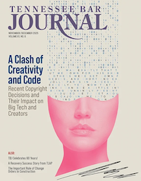 Cover of the November/December 2025 Tennessee Bar Journal