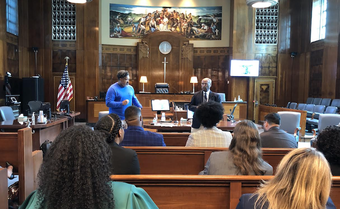 Donivan Brown and Judge Curtis Collier