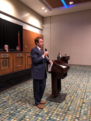 TBA President-elect Ed Lanquist welcomes new lawyers to the practice of law in Nashville November 2023