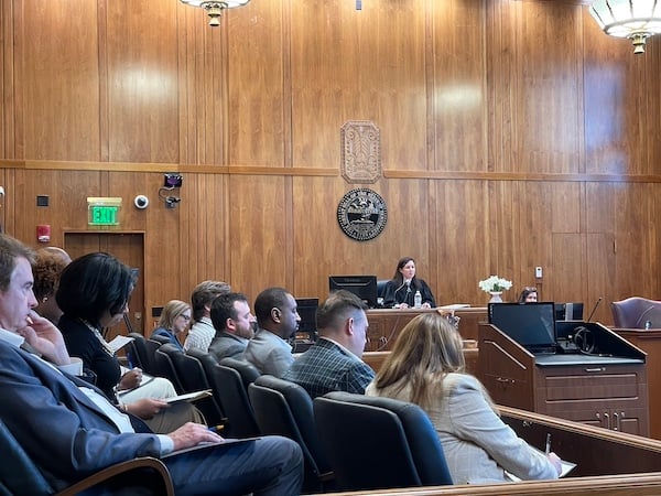 Tennessee Supreme Court Justice Mary Wagner presides over the championship round
