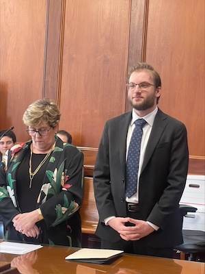 Memphis attorney with his attorney mom at Swearing in Ceremony June 3, 2024