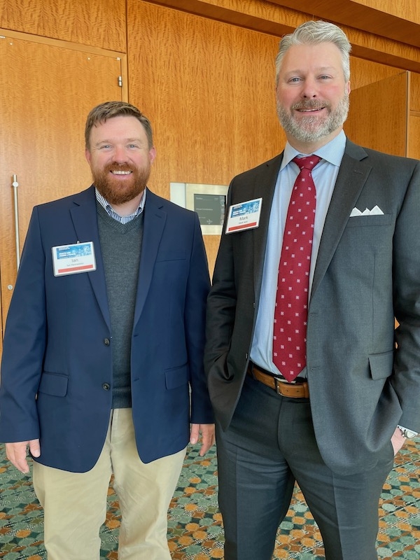 TBA Health Law Section Chair Mark Ison (right) and incoming chair Ian Hennessey
