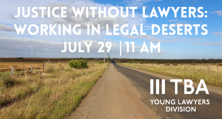 Marketing image for Legal Deserts Webcast